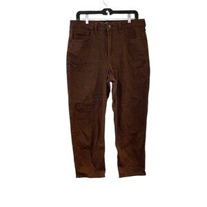 Hollister Jeans Women Size 32 Ultra High-Rise‎ Vintage Straight Brown Cropped